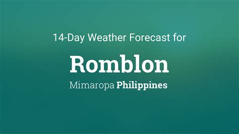Wind, waves & weather forecast Romblon .